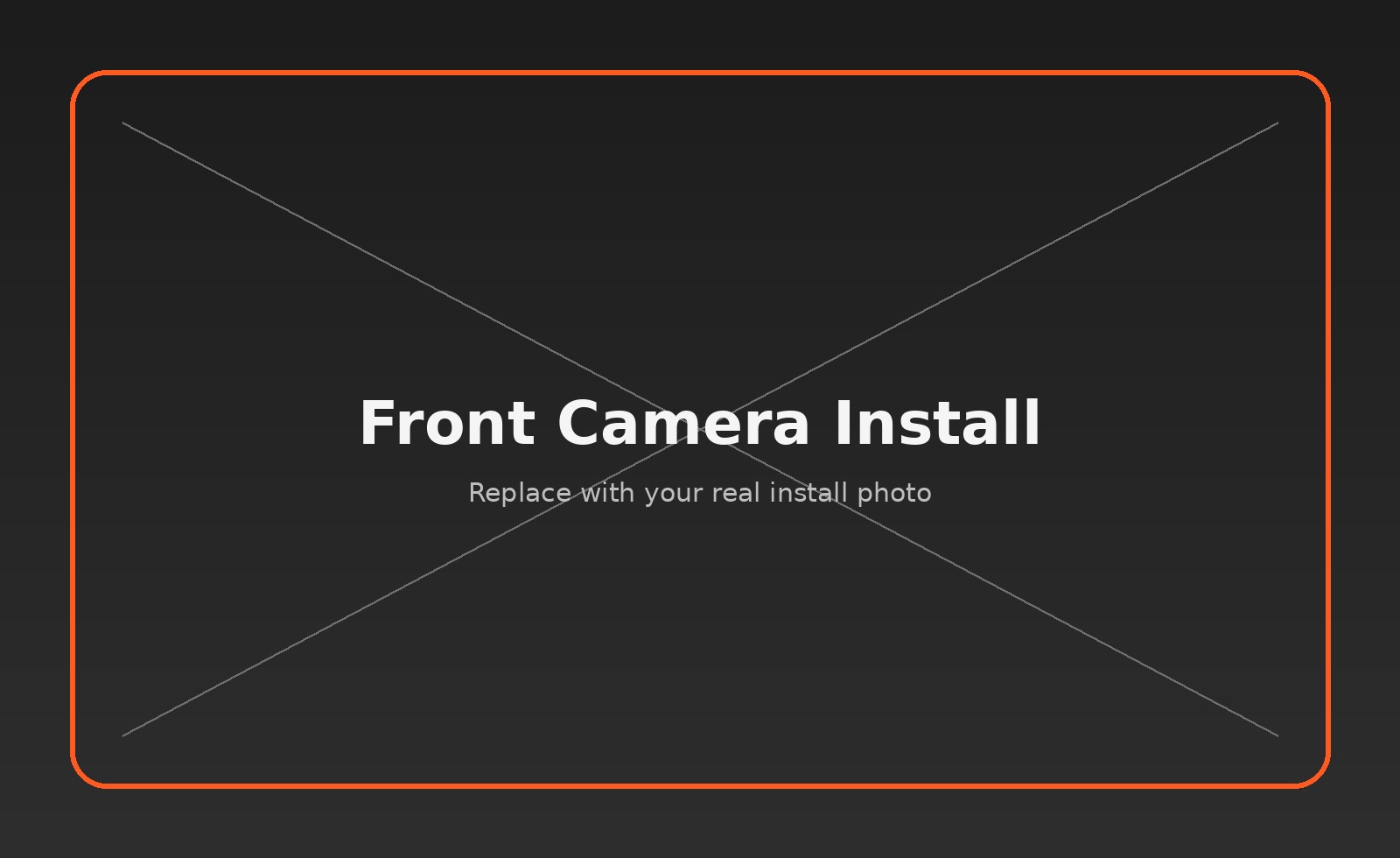 Front dashcam install example